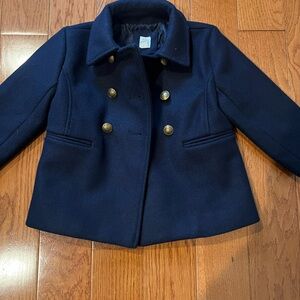 GAP Navy Double-Breasted Peacoat with Brass Buttons